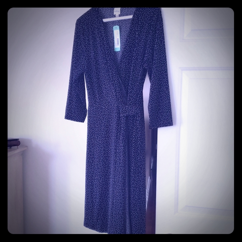 Faux Wrap Knit Dress